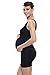 Franato Women's Seamless Maternity Sleeveless Dress Slips Medium Black