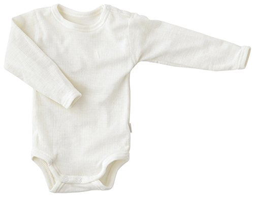 100% Merino Wool Long Sleeved Baby Body Bodysuit (98/104 3-4y, Pink)