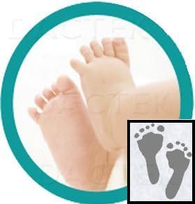 Baby Inkless Footprint Kit with Color Papers (Mottled Blue)