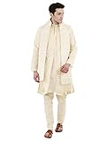 bestickte jacke herren Schönes Handloom Kurta Pyjama Set: Dies ist ein 4-teiliges set, Dies sherwani oder mantel, kurta, pyjama und stola beinhaltet. traditionelles design auf Diesem kurta pyjama set fängt alle details der klassischen indischen herrenbekleidung mit langen ärmeln, einem langen saum mit seitlichen belüftungen und einem mandarinkragen ein.