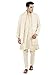 SKAVIJ Mens Sherwani Kurta Pajama Jacket and Stole Set Party Dress [Ivory,...