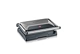 SEVERIN KG 2394 Kontaktgrill (800 W, Kompakt mit Slim-Design) metallic grau/schwarz