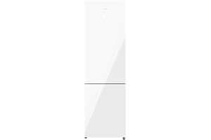 Cecotec Frigorífico Combi 2 Puertas de Cristal Bolero CoolMarket Combi 356 White Glass D. 356 L, Altura 200 cm, 60 cm de Ancho, Bajo Consumo, Sistema Multi Air Flow, Total No frost