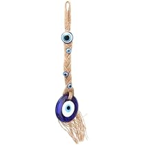 HEG Amulette En Verre Turc Mauvais Il Tenture Murale Bleu Oeil Perles