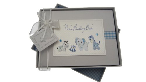 White Cotton Cards Nan's Boasting Book Photo Album Toys Range (Blue Gingham)
