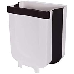FWB Nouvelle séparation Sec et Humide Poubelle Cuisine Suspendu Pliable Poubelle Peut ménage Porte Armoire penderie Suspendue (White)