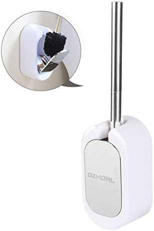 onbet Toilet Brushes Wall-Mounted Good Grips Hideaway Compact with Strong Bristles for Bathroom Toilet (White)