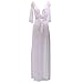 Produktbild Crylee Damen Kleid mit V-Ausschnitt und ausgestellten Ärmeln und Riemen mit Blumendruck und Rüschensaum Damen Kleid V-Ausschnitt Spitze Volltonfarbe Tube Top Kleid