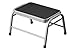 Premier Housewares Metal Step Stool with Black Rubber Top - 25 x 43 x 35 cm - Silver