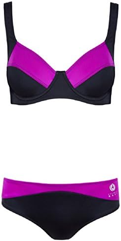 Sparkle Mode Adele Underwired Non Padded Plunge Bikini Set Top &amp; Bottoms Large