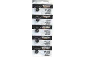 Energizer 371 / 370 Silver Oxide Watch Battery (5 per Pack) by Energizer