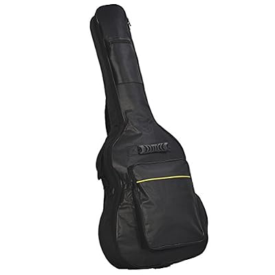 ULTNICE Housse de guitare Sac à gants folklorique imperméable à l'étui Noir Doublé à doux Bracelet rembourré Gig Bag 41inch