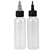 White 60ML Durable Black Twist Cap Tattoo Ink Pigment Green Soap Empty Plastic Bottles Pack of 10