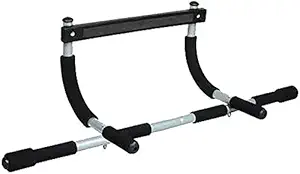 IBS Heavy Duty Iron Gym Door Bar with Various Functions (Black)