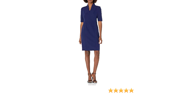 ANNE KLEIN Women's 3/4 Sleeve Zip Front 