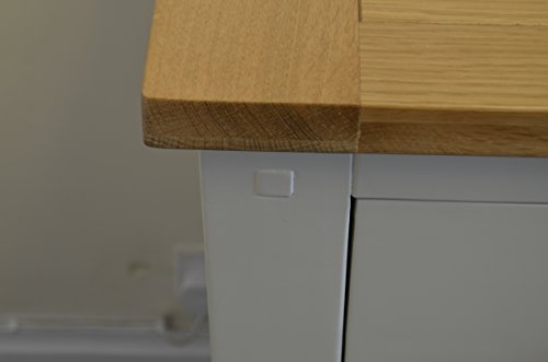 Classically Modern Dorset French Ivory Painted Oak Pine 2 Door Slim Sideboard Hall Cupboard Cabinet