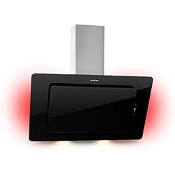 Klarstein Helena 90 hotte sans tête : 90 cm, CEE A, 595 m³/h, lumière ambiante RGB, circulation d'air & extraction d'air, éclairage LED, commande tactile, hotte aspirante murale, noir