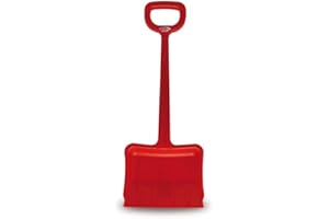 Jamara 460399 red 460399-Snow Play Snow Shovel Tally 70 cm Robust and Stable, Reinforcing Ribs in The Blade, Plastic Handy D-Handle