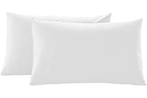 LZYMSZ CHRISLZ Poszewki na poduszkę, 48 x 74 cm, hipoalergiczne, oddychające, poszewka na poduszkę, 2 sztuki poszewki na poduszkę do sypialni, hotelu (białe)