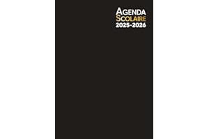 AGENDA SCOLAIRE 2025 2026: Organisateur semainier, 1 semaine sur 2 pages, format A5, pour garçon et fille, Collège Lycée - couverture noire - Liste des verbes irréguliers en anglais