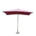 Produktbild Sombrilla tipo Parasol para Terraza y Jardín - Color Vino - Madera y Poliéster - 2x3m