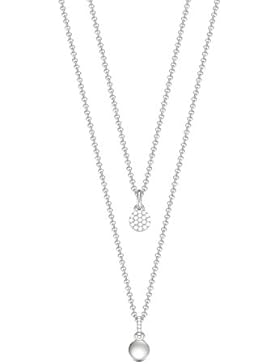 ESPRIT Damen-Kette mit Anhänger JW50228 925 Silber Zirkonia weiß 45 cm - ESNL93416A420