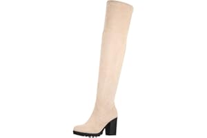 Elara Botas Mujer Overknee High Heels Tacón Alto Chunkyrayan