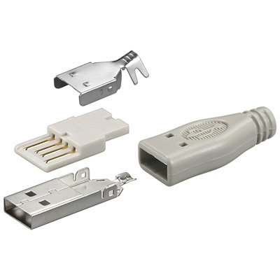 USB A Stecker - Lötversion inkl. Tülle