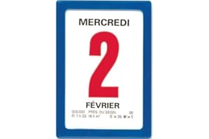 OBERTHUR - 1 Bloc Calendrier à Effeuiller Ephémérides Neutre - Janvier 2026 à Décembre 2026 - Dimension 9.2 x 6.3 cm - Boitier Couleur Bleu