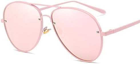 Metal Frame Large Sunglasses Men Sunglasses,Pink-AllCode