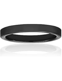 Sif Jacob joyas anillo Ladies corte de cerámica negro de cerámica