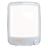 Yyhh Happy Sunlight Sad Lamp 10000 Lux Light Alarm Clock Wake Up Light With Stepless Dimming & 6 Nature Sounds For Home Office