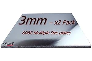 CABOODLE 3mm Aluminium Sheet Plate- MULTIPLE SIZE'S & PACK QTY'S - 100 x 100 x 3mm - 2 Pack