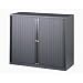 Produktbild Bisley Rollladenschrank Euro Stahl 2 Fachböden Höhe 1029mm schwarz/schwarz