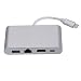 Produktbild LIGHTOP USB 3.1 Typ-C HDMI Hub USB 3.0 Buchse 4 Port Adapter 4k HDMI Gigabit Netzwerk Anschluss USB-C Ladeanschluss NIC RJ45 Konverter- Typ C Multiport in Silber