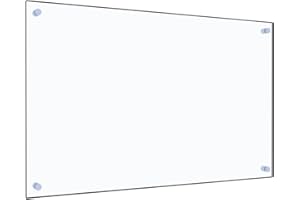 Myheimly Küchenrückwand Spritzschutz Fliesenspiegel Glasplatte Rückwand Herdspritzschutz Wandschutz Herd Küche Hartglas Transparent,80 x 50 cm