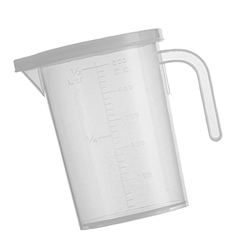MagiDeal Transparente Küche Flüssigskala Messbecher Messbehälter - Klar, 500ml