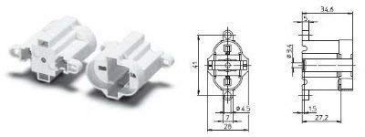 Preisvergleich Produktbild Lampenfassung G23 weiß