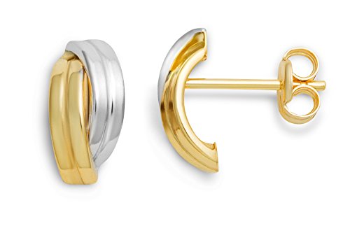 Miore Damen-Ohrstecker 375 Bicolor