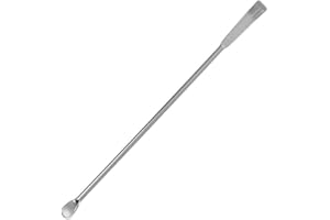 GOLDENLION Mikro-Doppelspatel,Labor Spatel, Apotheke Löffel, Edelstahl Spatel, 10/20cm rostfreier Edelstahl (20cm)
