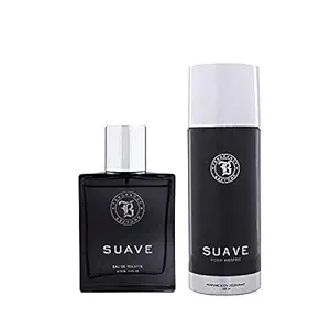 Fragrance & Beyond Suave 2 pcs Gift Set for Men |100 ml Eau De Toilette | 150 ml Body Deodorant | Long Lasting Fragrance | Made In India |