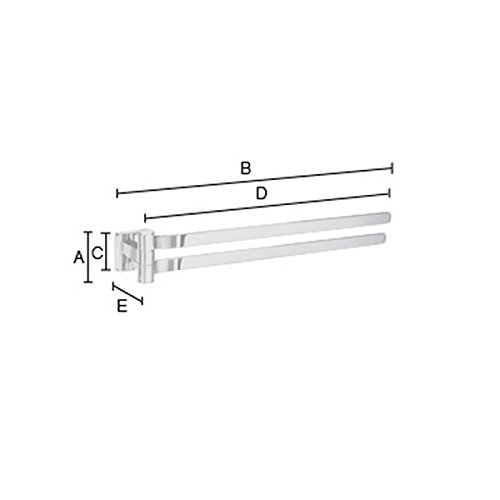 Smedbo „Ice“ Swing Arm Handtuchhalter, silberfarben - 2