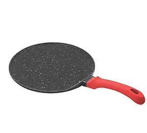 WARMEO Die Cast Plus Non-Stick Flat Tawa with Soft Touch Handle, (Small)