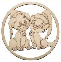 SPH, Dog and Cat, gelasert, Black Silver