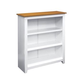 Capri Low Book case white and Pine from core products