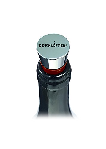 Sommelier Wein-Flaschenverschluß: CORKLIFTER Bottle Stop, im 2-er Set, eleganter Flaschenverschluss aus edlem Metall mit Silicon Ring in schwarz und rot. Der perfekte Aroma-Schutz für Ihren Weingenuss Länge 72 mm Oberer Durchmesser 25 mm - 4
