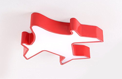 Preisvergleich Produktbild MeloveCc Deckenleuchte Die moderne minimalistische Schlafzimmer Wohnzimmer Esszimmer Kreativität Beleuchtung Kinder Flugzeuge Licht Farbe Augenschutz Jungen und Mädchen die Lampsthatthe rot 56cm 24 Wthe Wuji Dimmen (mit Fernbedienung)