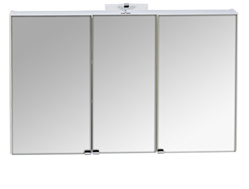 Posseik 5439-76 Spiegelschrank 3-türig, 110 x 68 x 16 cm, weiß - 3