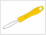 Button aid, button hook, dressing aid with a yellow plastic handle