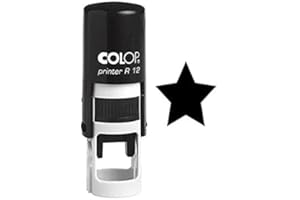 Printtoo Star Self Inking Mini Rubber Stamp Colop Round Decorative Teachers Stamps 12mm